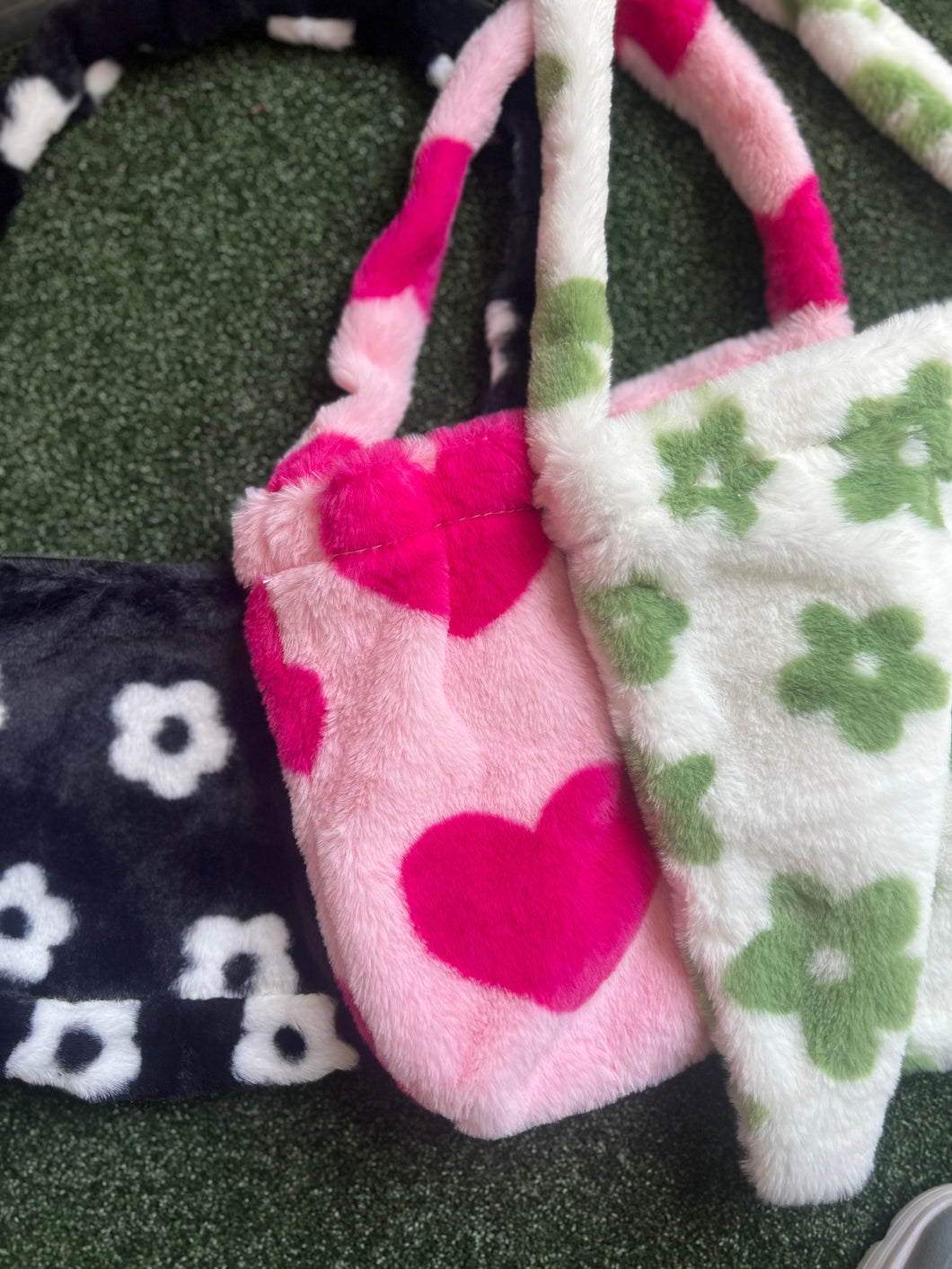 Fluffy medium handbags