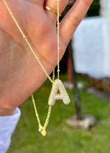 Load image into Gallery viewer, Chunky 14k gold plated initial necklace
