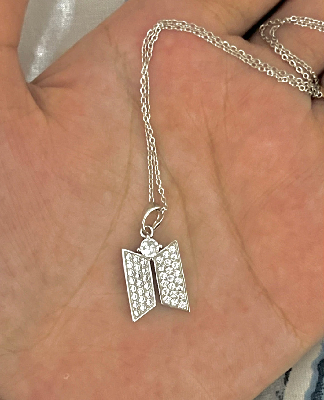 BTS necklace silver