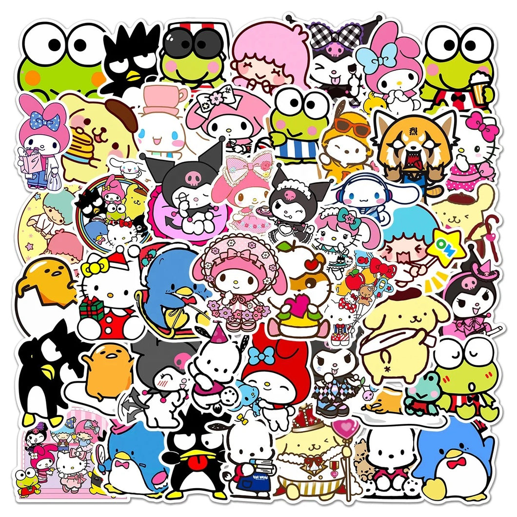 50 pcs Sanrio waterproof stickers