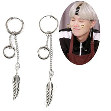 Load image into Gallery viewer, BTS style wing tassel earrings
