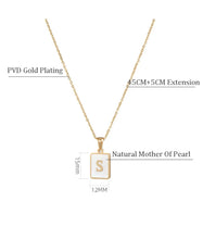 Load image into Gallery viewer, 18k gold plated stainless steel alphabet necklace
