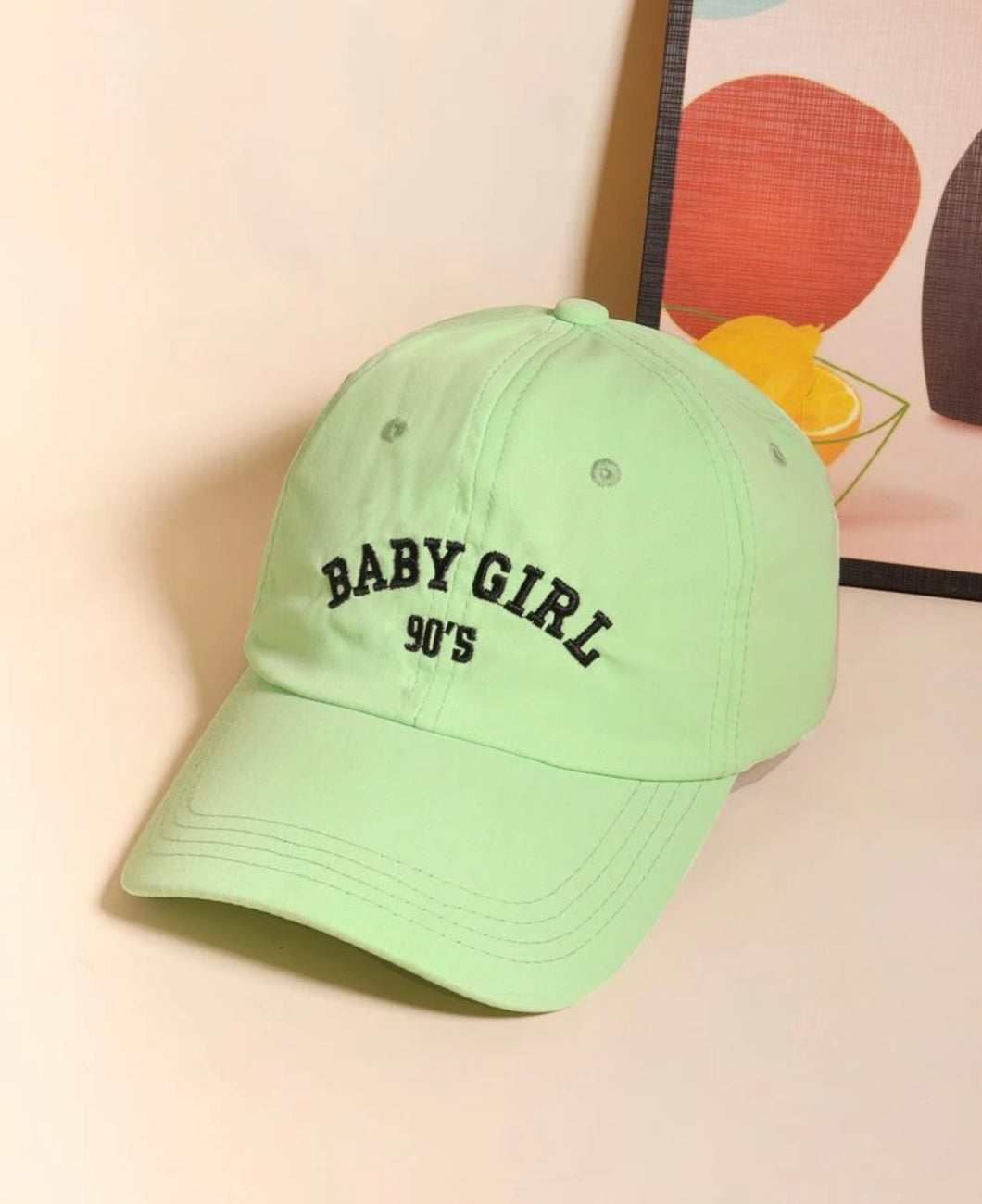 90’s baby girl like green Cap