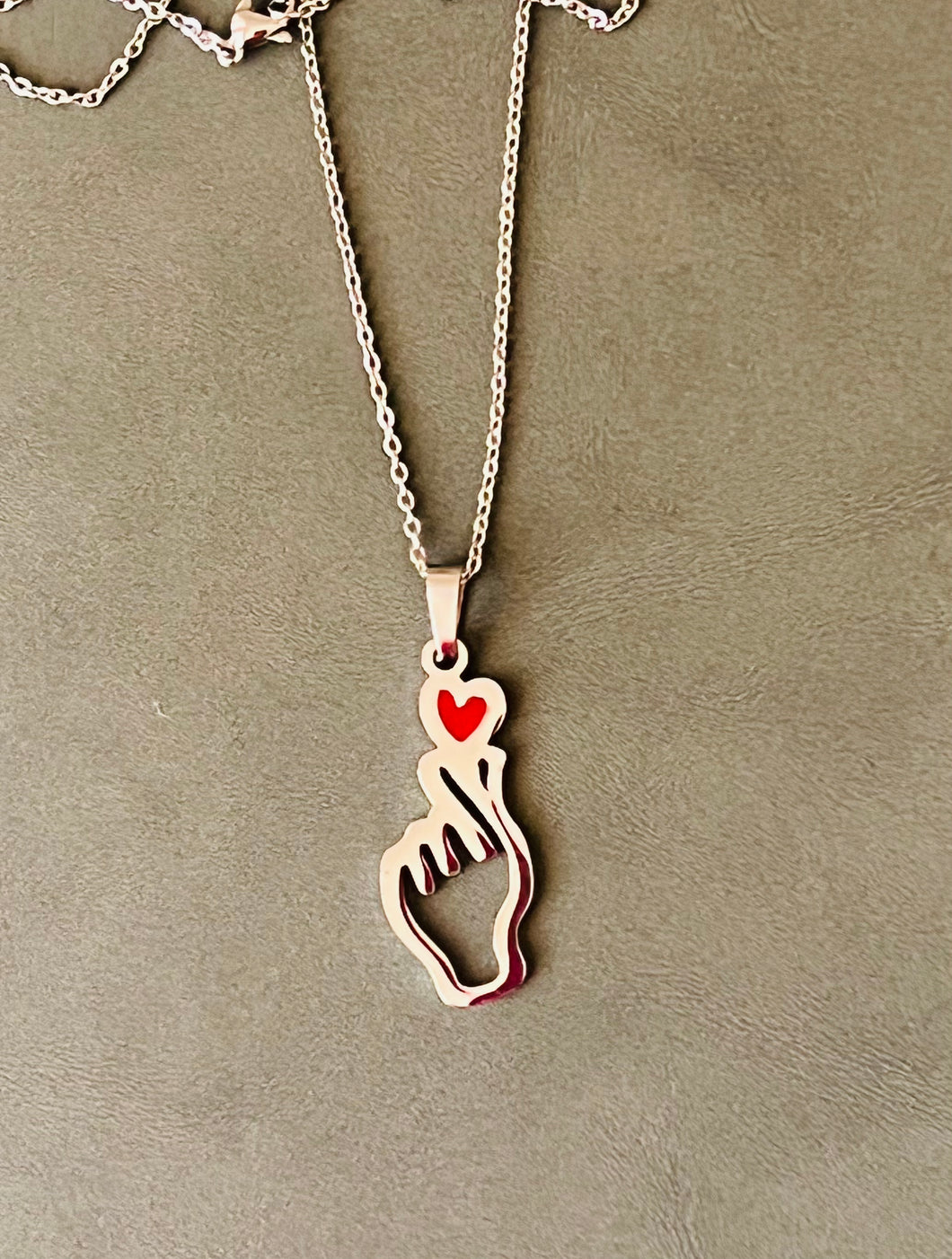 Jimin heart necklace