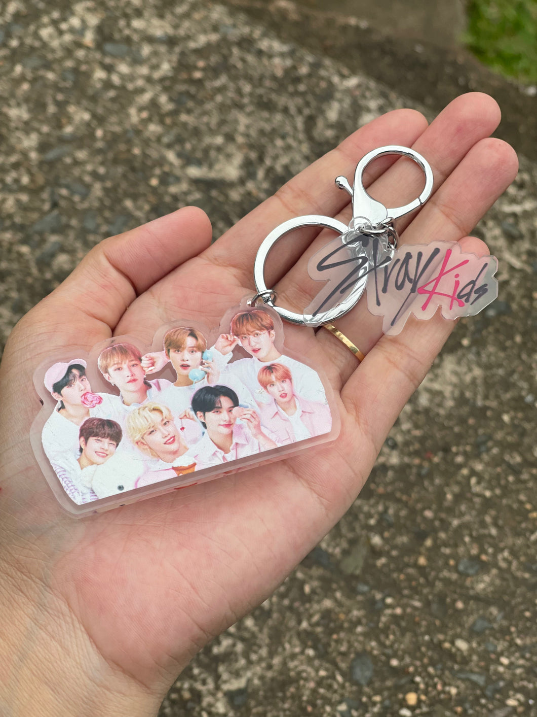 Acrylic Skz chocolate factory keychain